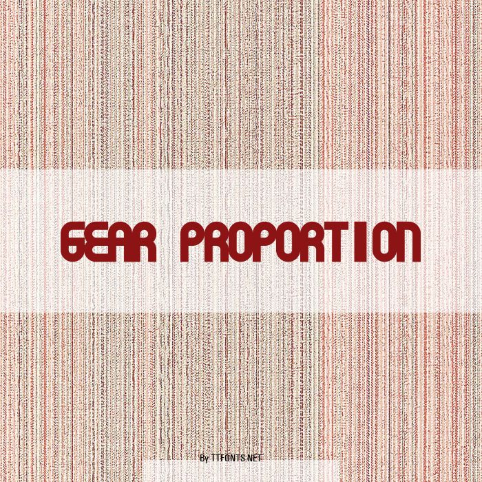 Gear Proportion example